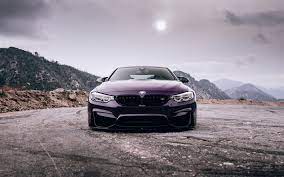Download Wallpapers Bmw M4 F82 2018 Purple M4 Front View Tuning M4 Sports Cars German Cars Bmw Besthqwallpapers Com Bmw M4 Bmw German Cars