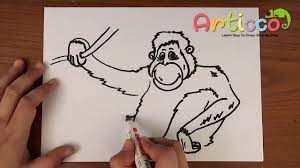 Manis, the orangutan that played clyde in the first film, was replaced by two younger orangutans, c.j. How To Draw Orangutan Youtube