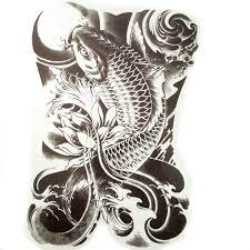 34x48cm Large Full Backcarp Tattoos Men And Women Waterproof Big Fish Temporary Tattoo Stickers Fa Japanese Koi Fish Tattoo Koi Tattoo Design Koi Tattoo Sleeve