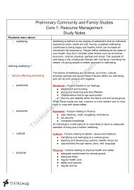 Cafs Preliminary Study Notes Core 1 Year 11 Hsc Community And Family Studies Thinkswap