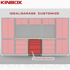 The cabinets go great with the custom floor and car lift. China Kinbox High Quality 4 Drawer Metal Base Tool Garage Cabinet For Diy Assembly China Tool Trolley Tool Box
