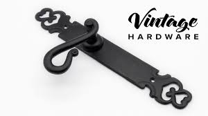 From large solid brass front door handles, to cast iron pulls for gates and garages, you'll find the door handles and pulls you need to complete your home restoration project with style. Matt Black Iron Jacobian Fancy Twist Latch Door Handle