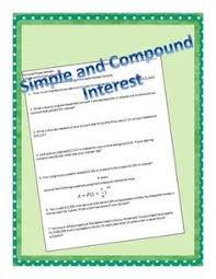 Simple And Compound Interest Practice How To Memorize Things Simple Interest Compound Interest