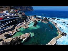 Porto Moniz Natural Swimming Pool Aerial View Madeira Island 4k Ultra Hd Youtube Natural Pool Madeira Island Island Resort