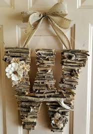 Wood Walls Entryway Front Doors Initial Door Hanger Handmade Home Decor Rustic Diy