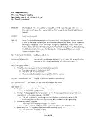 Old Fort Commission Minutes of Regular Meeting Wednesday, March 18, 2015 at  5:15 PM City Council Chambers