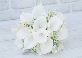 40 piece wedding flowers bridal bouquets. Natural Touch Silk Calla Lily Wedding Bouquet