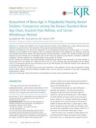 Pdf Assessment Of Bone Age In Prepubertal Healthy Korean