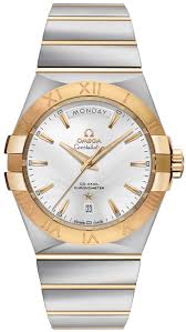 Omega sa is a swiss luxury watchmaker based in biel/bienne, switzerland. New Omega Constellation Day Date 123 20 38 22 02 002 Two Tone Watch Silver Dial Caliber 8602 Automatic Movement