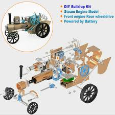 A toy steam engine can be easily made from old implements which can be found in nearly every house. Diy Build Up Steam Engine Car Model Toy Mini Veteran Car Motor Gift Assembly Kit Ebay