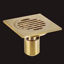 Astm Deep Water Brushed Brass Square Shower Floor Drain