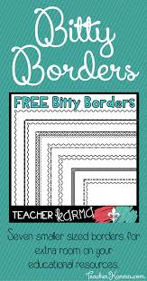 Free Bitty Borders Perfect For Educational Resources Teacher Karma Free Clipart For Teachers Educational Resources Teachers Classroom Freebies