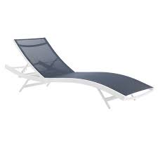 Glimpse Outdoor Patio Mesh Chaise Lounge Chair White Navy Patio Lounge Chairs Outdoor Patio Chaise Lounge Patio Lounge