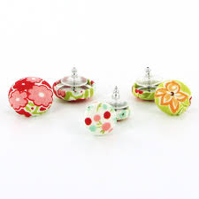 Notice how many white buttons end up in our stash. Diy Small Size 24 5 8 15 Mm Fabric Covered Button Earrings Kit I Like Big Buttons