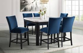 3.4 out of 5 stars 6. Francesca Counter Height Dining Room Set W Blue Chairs By Elements Furniture Furniturepick