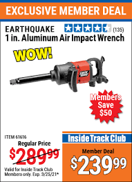 Earthquake 1 In Aluminum Air Impact Wrench For 239 99 In 2021 Impact Wrench Harbor Freight Tools Earthquake