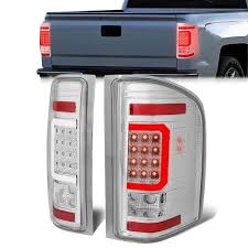 07 14 Chevy Silverado 1500 2500hd 3500hd Led C Bar Tail Lights Chrome Tail Light Chevy Silverado Silverado