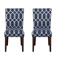 Navy Blue Lattice Parsons Chairs Set Of 2 Dining Chairs Contemporary Dining Chairs Parsons Dining Chairs