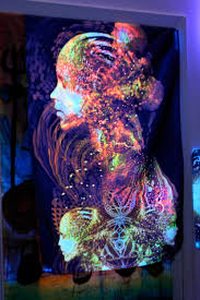 Bhumi Psychedelic Tapestry Blacklight Canvas Fluorescent Etsy In 2020 Psychedelic Space Blacklight Tapestry Psychedelic Tapestry