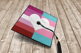 Download Lgbt Pride Stripes Heart Graduation Cap Decoration Svg Png Dxf By Risa Rocks It Thehungryjpeg Com