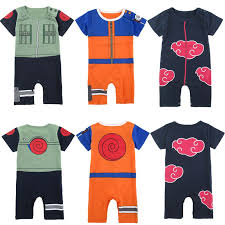 Baby Boy Akatsuki Costume Romper Funny Infant Uzumaki Naruto Hatake Kakashi Playsuit Cute 0 24m Baby Cosplay Baby Boy Romper Baby Halloween Outfits