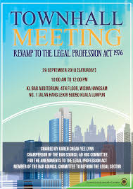 Posted on november 4, 2016september 20, 2017 by admin. Town Hall Meeting On Revamp To The Legal Profession Act 1976 Kl Bar