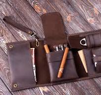 Buy Cigar Leather Roll, Cigar Pouch, Leather Cigars Case ...