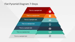 7 Steps Flat Pyramid Powerpoint Diagram