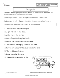 Sentences Worksheets From The Teacher S Guide Simple Subject And Predicate Subject And Predicate Worksheets Subject And Predicate