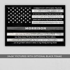 Correctional Officer Prayer Thin Silver Line Gift For Etsy Correctional Officer Quotes Correctional Officer Gifts For Office