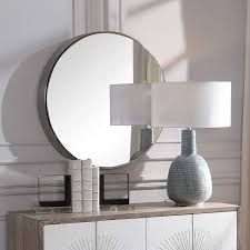It has a very attractive appearance and portrays a clear and true image. Uttermost Coulson Brushed Nickel 31 1 2 Round Wall Mirror 88w04 Lamps Plus