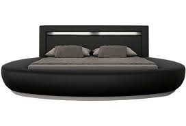 Stabile bauweise und leichte montage. Salesfever Rundbett 140x200 Cm Led Schwarz Kunstleder Holz Kunstleder Schwarz 315804 Hertie De