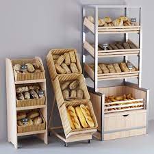 Bread Display Racks 3d Model Bread Display Shelving Bakery Shop Design