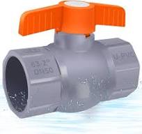 Válvula de bola de PVC deslizante en línea de 2 pulgadas, programación 80,  válvulas compactas de cierre de agua con mango en T, válvula de bola ...