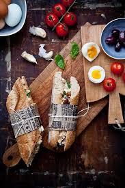 I Was Recently Introduced To Eating On A Board Love It Tuna Nicoise Sandwiches Portuguese White Gazpacho Tartlette Cafe Food Recipes Food Photography