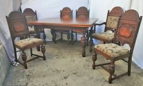 Dining room set can be refinished and upholstered for your decor. Oak Jacobean Antique Dining Antique 1920 1949 Time Period Manufactured For Sale Ebay