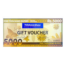 thilakawardhana gift voucher rs 5000