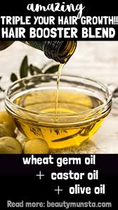 Olive oil for hair retains the moisture of hair and makes them soft and shiny. Wheat Germ Oil Castor Oil Olive Oil On The Hair Beautymunsta Free Natural Beauty Hacks And More