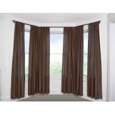 This bendable curtain rod is an economical alternative to getting a custom made curtain rod for a curved window such as a bay or bow window. Bay Window Adjustable Curtain Rod For Windows 5 8 Diameter Walmart Com Walmart Com