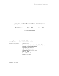 More formal intercultural training also provides an avenue for culture learning. Pdf Applying The Lens Model Where The Judgment Effects The Outcome