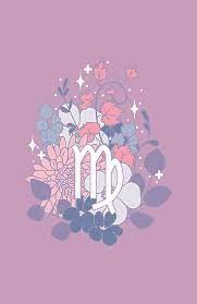 Virgo Flowers Purple Photographic Print By Venusandmoon Zodiac Art Astrology Art Disney Wallpaper