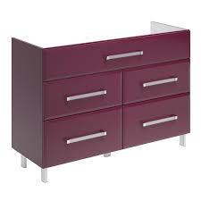 Leroy merlin meuble sous vasque. Meuble De Salle De Bains Double Vasque L 120 X H 84 X P 45 Cm Aubergine Opale Leroy Merlin