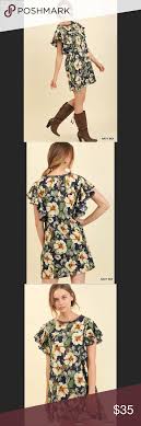 umgee dress hawaiian floral hibiscus blue orange umgee dress