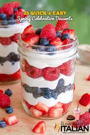 Get recipes for ice cream cakes, fruit cobblers, banana pudding, and more. 25 Quick And Easy Spring Desserts