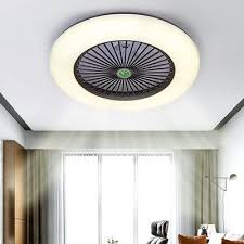 Acrylic Doughnut Semi Flush Mount Lamp Kids Living Room Led Ceiling Fan Light Fixture In Black White Grey With 5 Blades 21 5 Fan Light Fixtures Led Ceiling Fan Ceiling Fan With Light