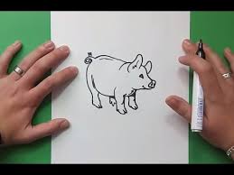 Como dibujar un cerdo paso a paso 6 | How to draw a piglet 6 - YouTube