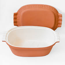 It promotes oil free and water free cooking. Giant Inside White Glazed Clay Pot Casserole Dish Terracotta Cookware