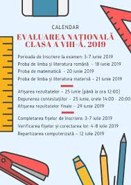 Este pentru prima dată în ultimii ani când evaluarea națională e programată la finalul lunii, în penultima săptămână din iunie, după bacalaureat 2021. Evaluare NaÈ›ionalÄƒ