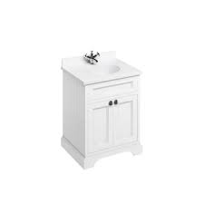 The museum of the albemarle. Freestanding 65 Vanity Unit With Doors Classic Invisible Overflow Basin 2 Tap Holes Matt White Sku Ff8w B14 Burlington Bathrooms