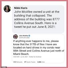 John mcafee, who is currently being held in a spanish prison, was hit with fraud and money laundering conspiracy charges 'security expert' john mcafee expertly plotted alleged crimes over twitter dms. Izg4a2ay3p0inm